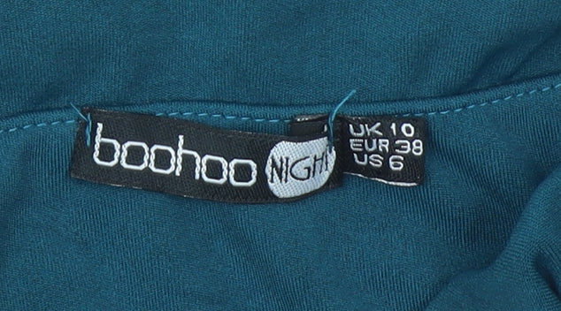 Boohoo Women’s Blue Strapless Skater Dress UK 10 Partywear