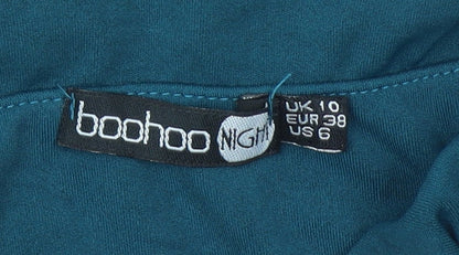 Boohoo Women’s Blue Strapless Skater Dress UK 10 Partywear