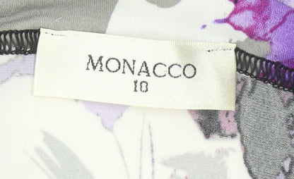 Monacco Women’s Purple Floral Fit & Flare Dress Size 10