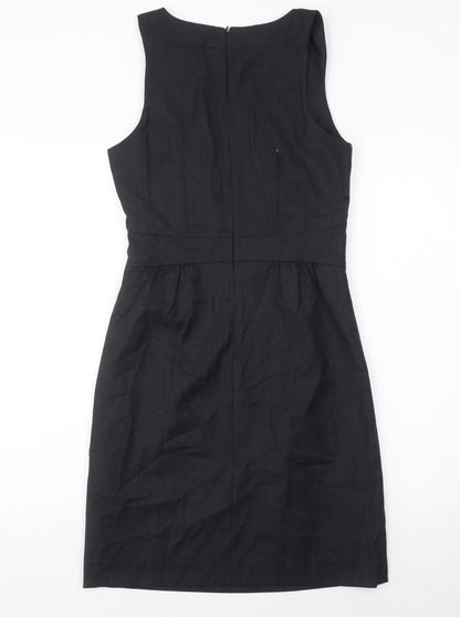 Gap Womens Black Wool Blend Sheath Dress Size 6 V-Neck Workwear