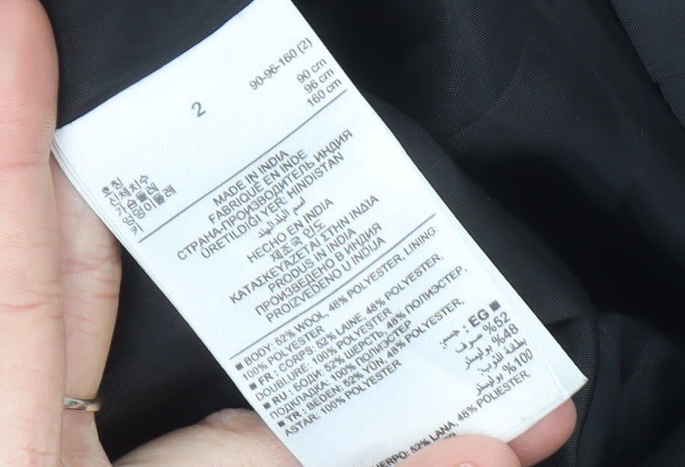 Gap Womens Black Wool Blend Sheath Dress Size 6 V-Neck Workwear