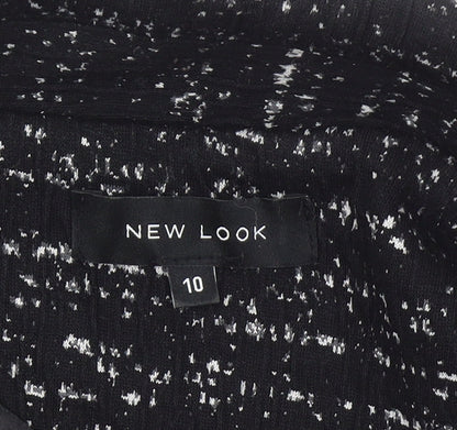 New Look Women’s Black Flecked Blazer Size 10 Workwear Jacket