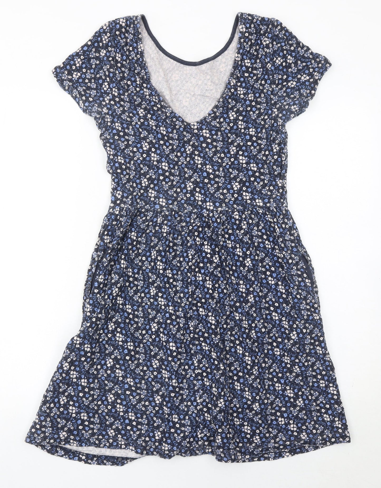 Next Women’s Blue Floral Fit & Flare Jersey Dress Size 6