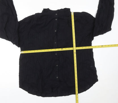 Womens UK Size L H&M Black Basic Blouse