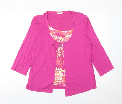 Womens UK Size 12 Marks and Spencer Pink Tunic Blouse