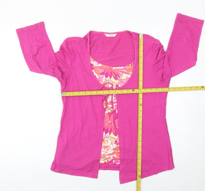 Womens UK Size 12 Marks and Spencer Pink Tunic Blouse