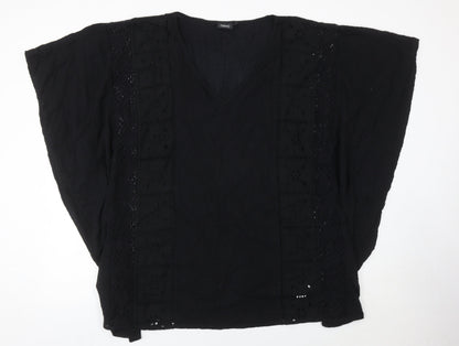 Womens UK Size 18 NEXT Black Tunic Blouse