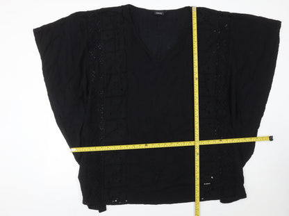 Womens UK Size 18 NEXT Black Tunic Blouse