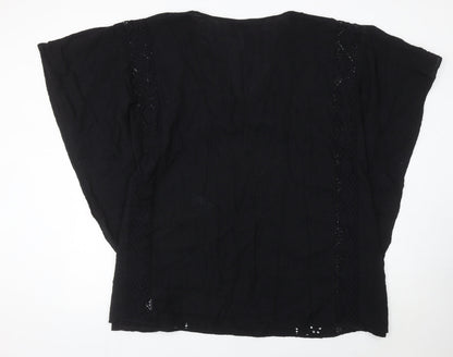Womens UK Size 18 NEXT Black Tunic Blouse