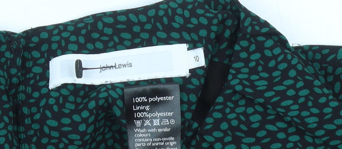 John Lewis Women’s Green Floral Blouse Size 10 Tunic 3/4 Sleeve