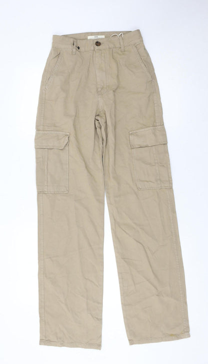 Womens UK Size 8 STR Regular Fit Cargo Beige Trousers