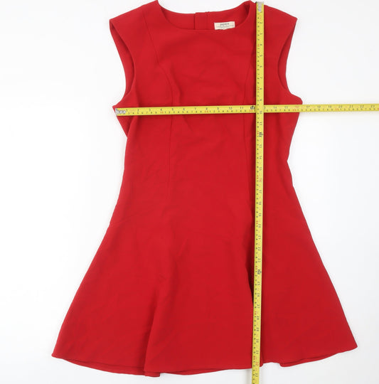 Papaya Women’s Red Fit & Flare Sleeveless Knee Length Dress Size 12