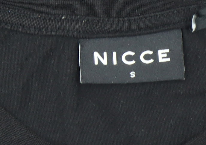 Nicce Men's Black Graphic Logo T-Shirt Size S Casual Crew Neck