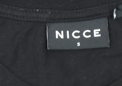 Nicce Men's Black Graphic Logo T-Shirt Size S Casual Crew Neck