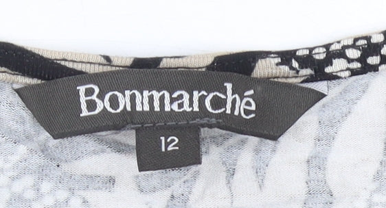 Womens UK Size 12 Bonmarché Black Basic T-Shirt