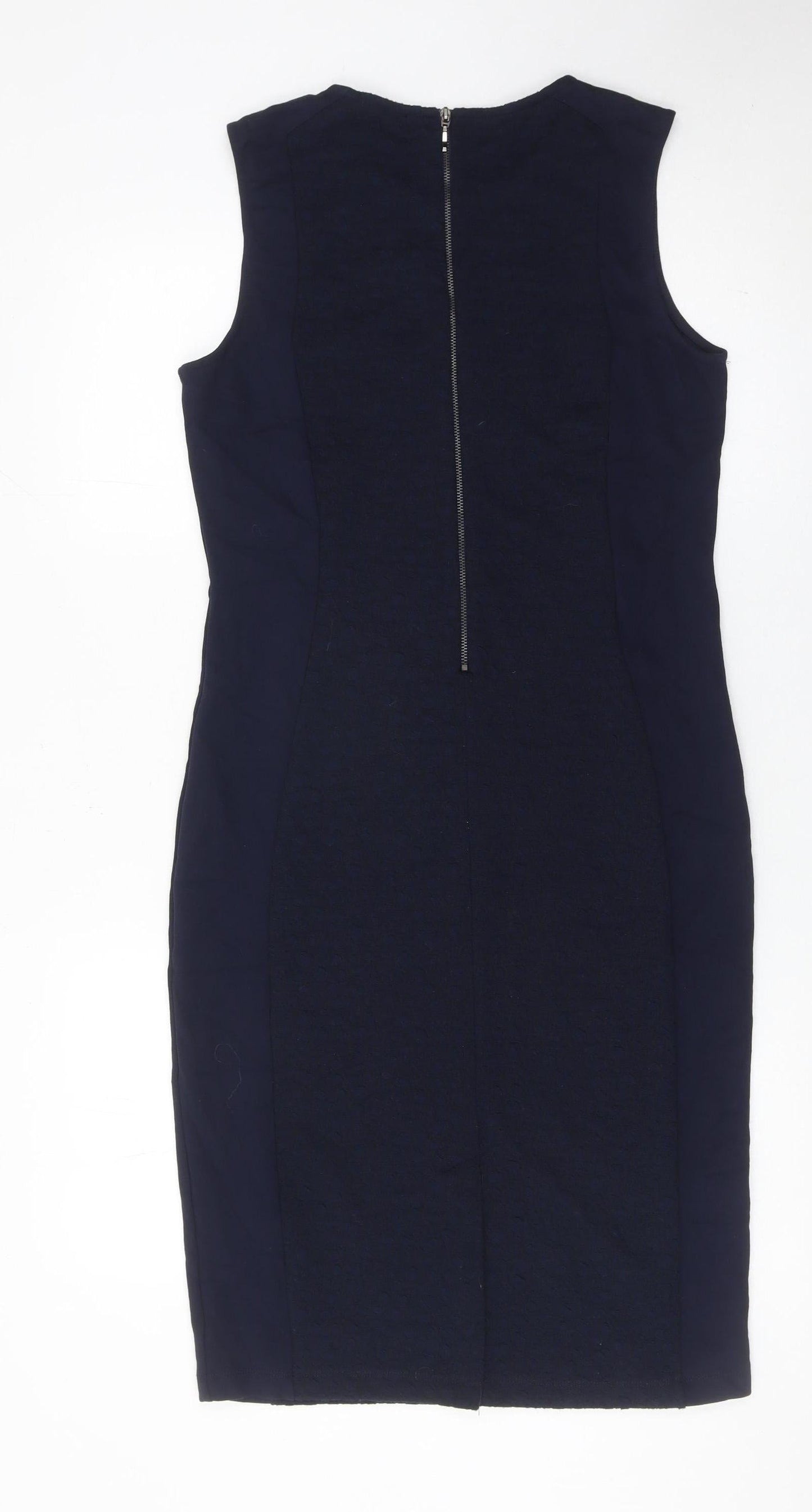 Next Women Blue Size 14 Sheath Knee Length Sleeveless Dress