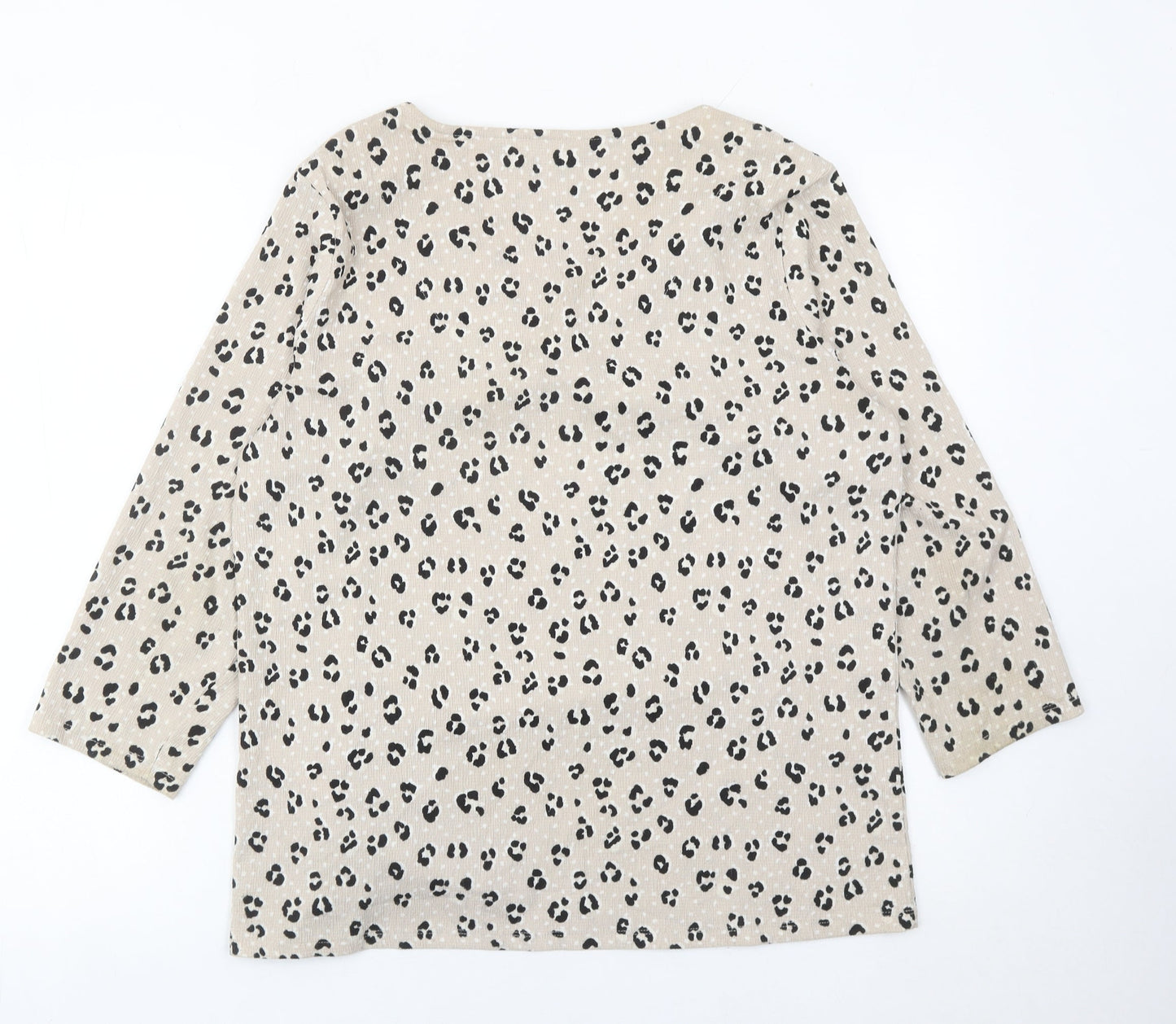Bonmarché Women’s Beige Animal Print Tunic Blouse Size 14