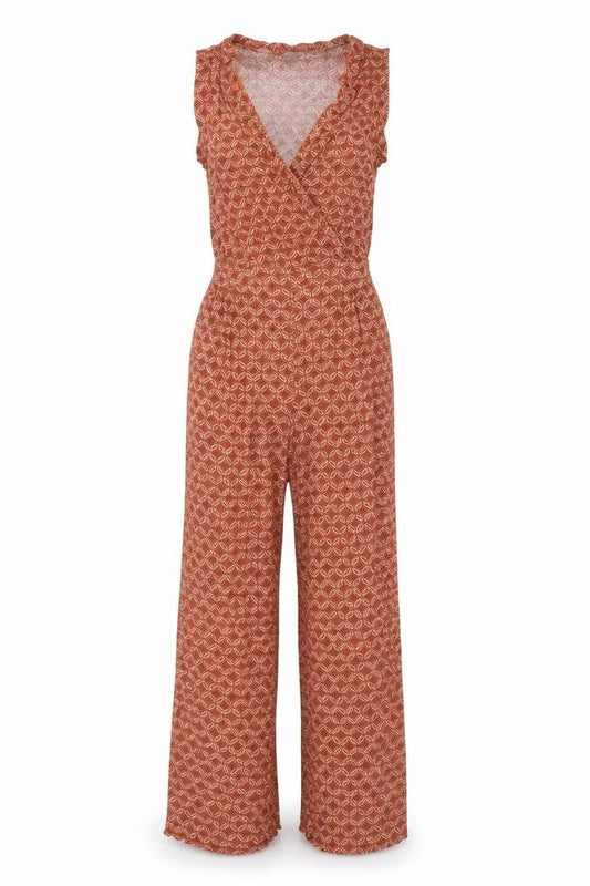 Laura Clement La Redoute Women’s Brown Geometric Jumpsuit Size 8