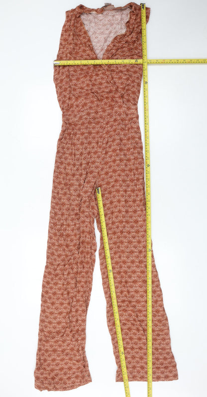 Laura Clement La Redoute Women’s Brown Geometric Jumpsuit Size 8