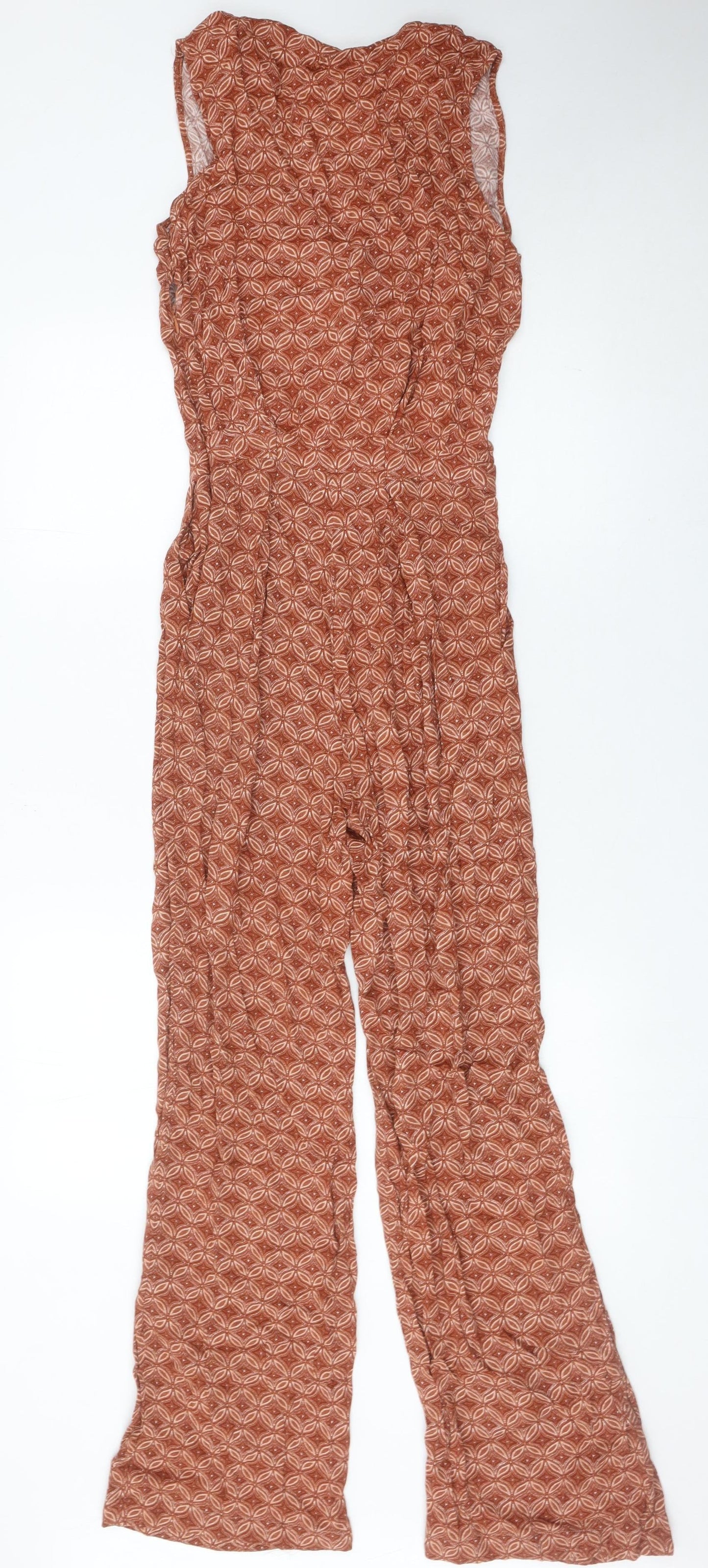 Laura Clement La Redoute Women’s Brown Geometric Jumpsuit Size 8