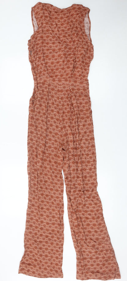 Laura Clement La Redoute Women’s Brown Geometric Jumpsuit Size 8