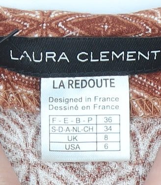Laura Clement La Redoute Women’s Brown Geometric Jumpsuit Size 8