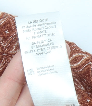 Laura Clement La Redoute Women’s Brown Geometric Jumpsuit Size 8