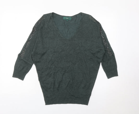 Womens UK Size 12 NEXT Green Pullover Jumper