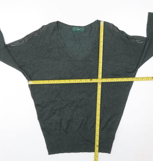 Womens UK Size 12 NEXT Green Pullover Jumper