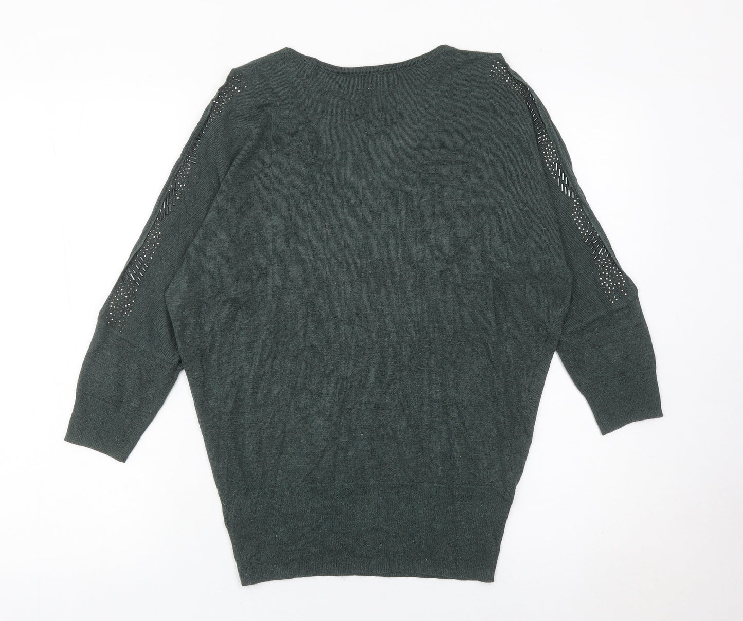 Womens UK Size 12 NEXT Green Pullover Jumper