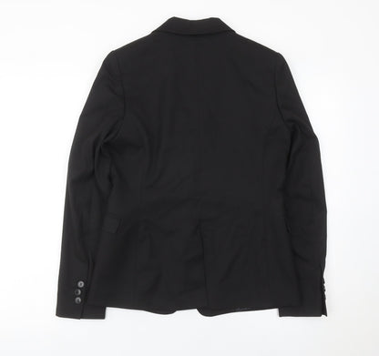 Next Women Black Size 8 Single-Breasted Tailored Blazer Jacket