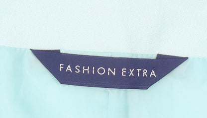 Fashion Extra Women’s Blue Suit Jacket UK 16 Four Button Polyester