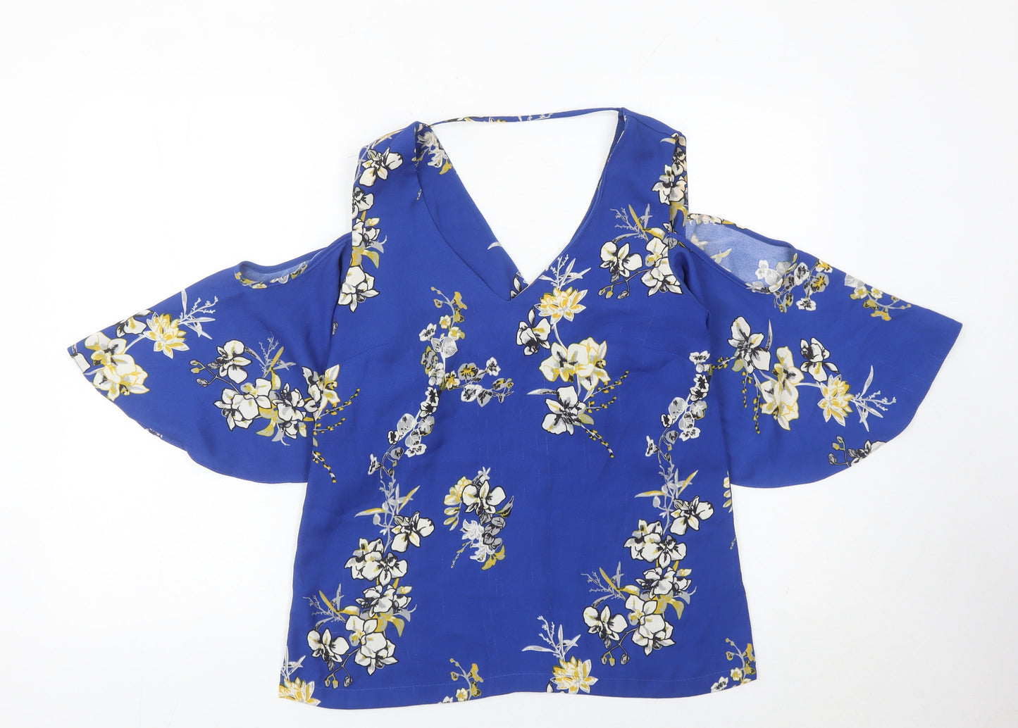Womens UK Size 8 River Island Blue Tunic Blouse