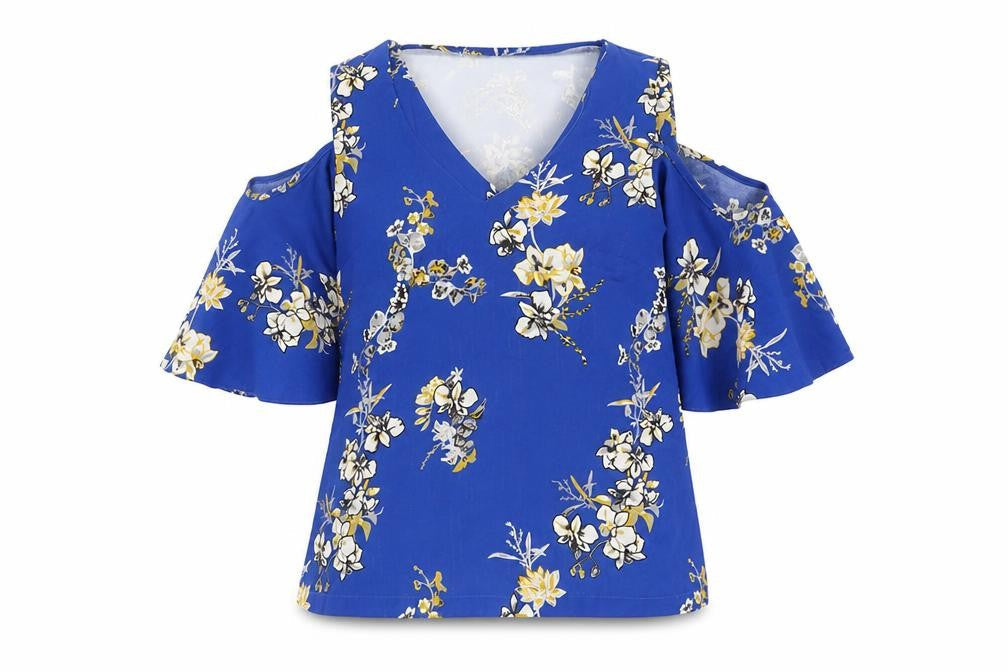 Womens UK Size 8 River Island Blue Tunic Blouse