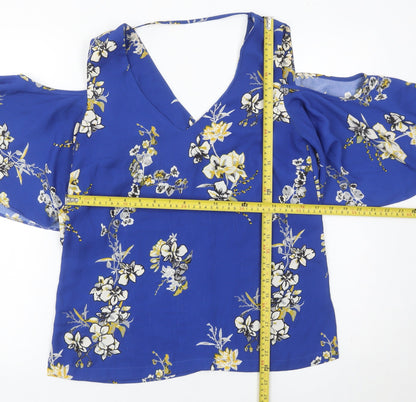 Womens UK Size 8 River Island Blue Tunic Blouse