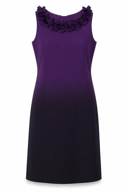 Ronni Nicole Womens Purple Size 8 Sheath Knee Length Sleeveless Party Dress