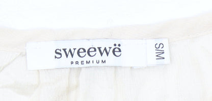 Womens UK Size S Sweewe Beige Basic Blouse