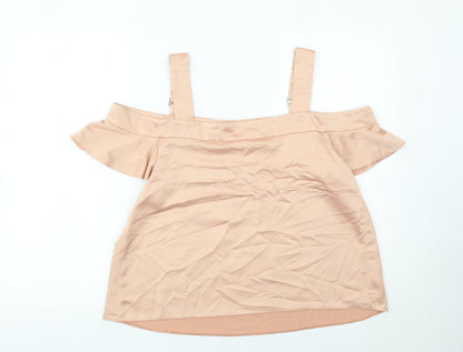 Womens UK Size 12 Red Herring Beige Camisole Blouse