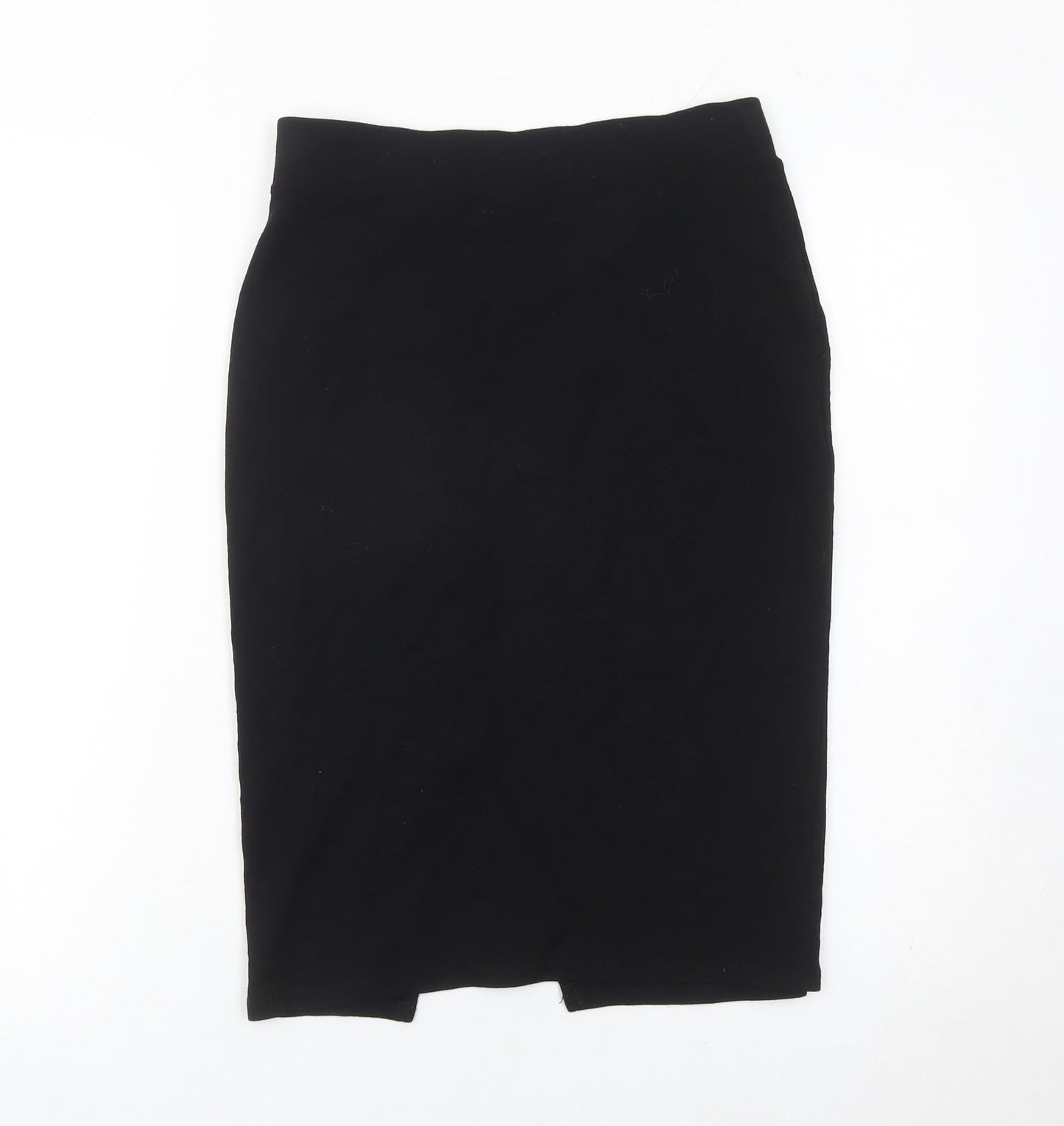 Next Women Black Size 12 Pencil Skirt Knee Length Zip Detail