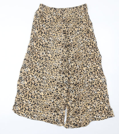 Womens UK Size 10 New Look Relaxed Fit Cropped Beige Trousers