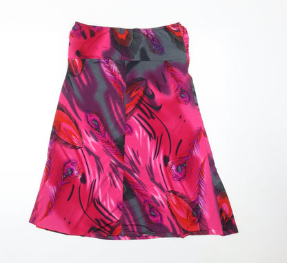 Quiz Women’s Pink Strapless Satin Knee Length Dress Size 16