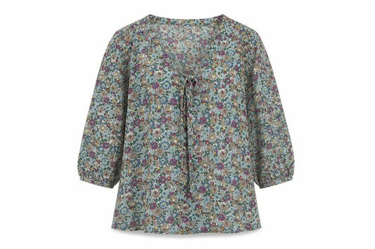 East Womens Multicoloured Floral Viscose Tunic Blouse Size 8