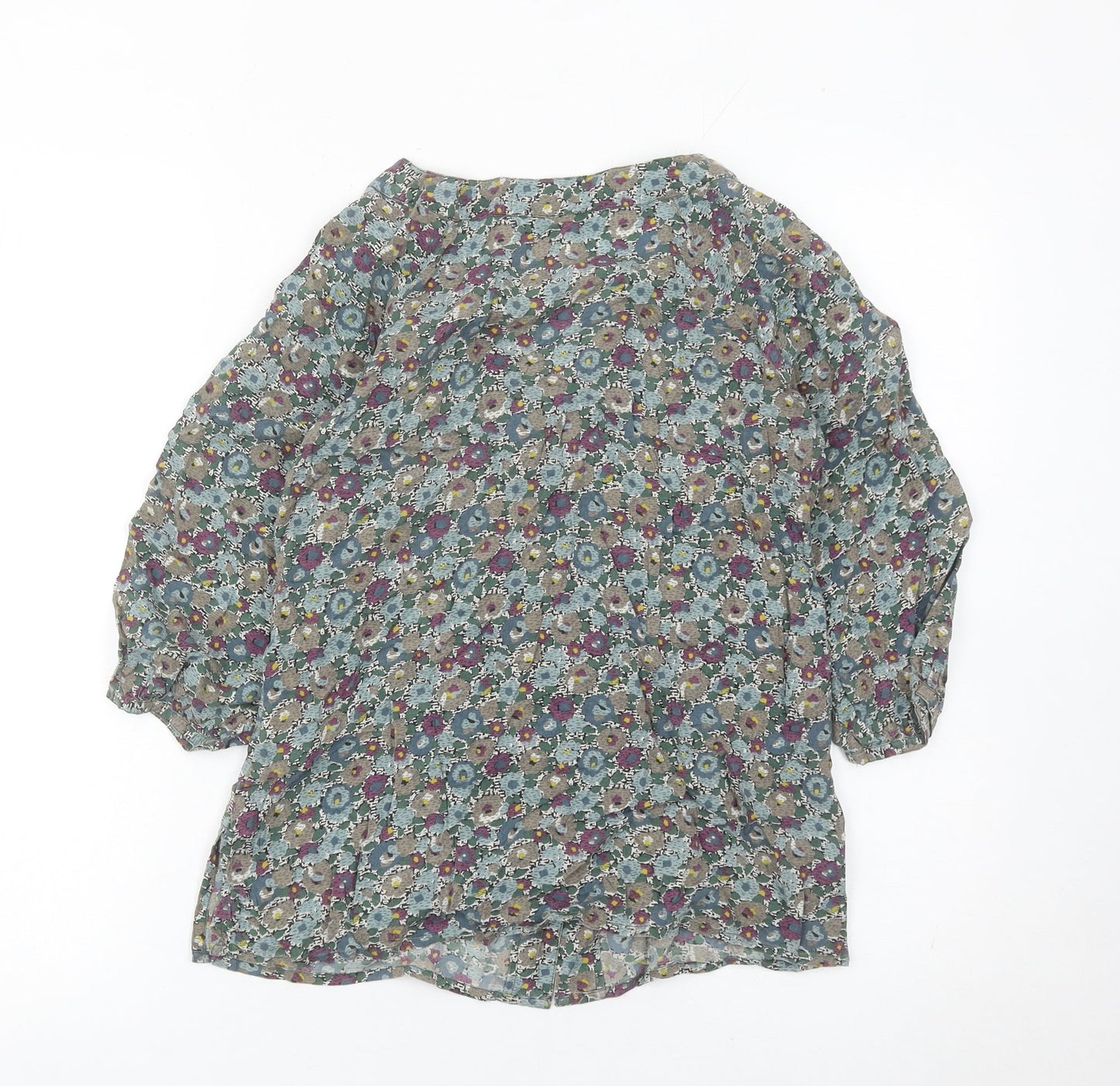 East Womens Multicoloured Floral Viscose Tunic Blouse Size 8