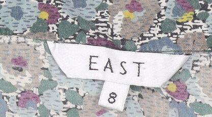 East Womens Multicoloured Floral Viscose Tunic Blouse Size 8