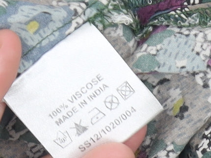 East Womens Multicoloured Floral Viscose Tunic Blouse Size 8