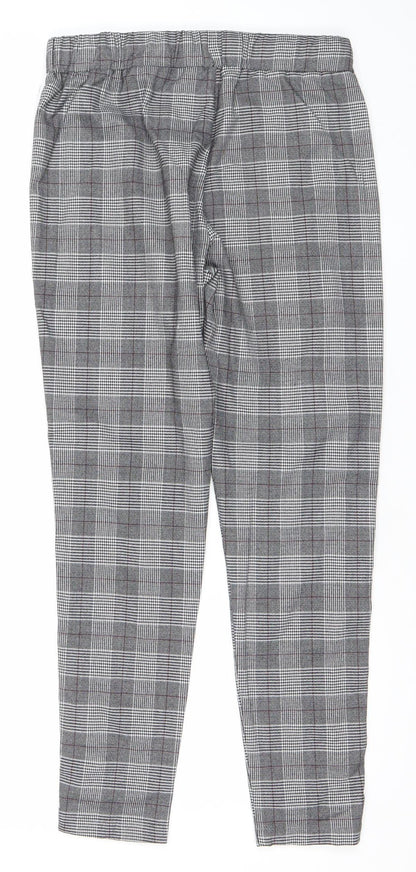 Mauvais Mens Grey Check Slim Jogger Trousers Size 30 Slim Fit