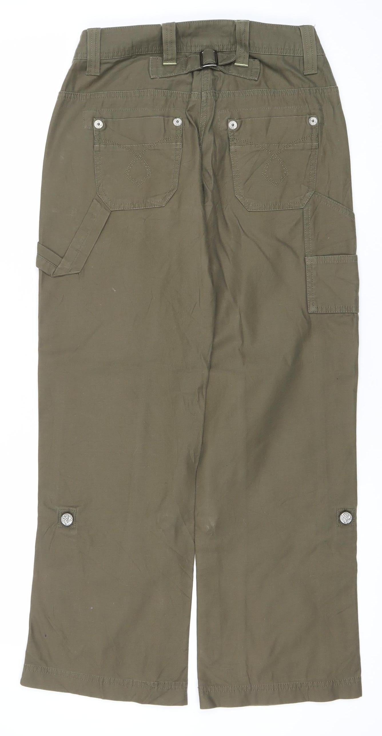 Next Petite Women’s Green Cotton Capri Jeans Size 6