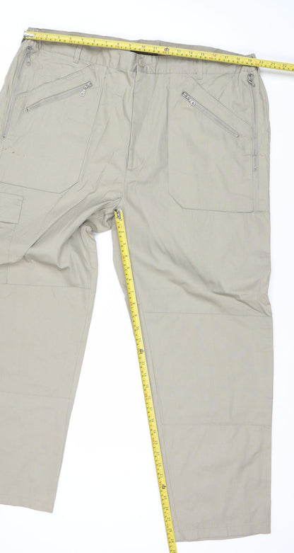 Headland Casuals Men’s Beige Cargo Trousers 42S Cotton Blend
