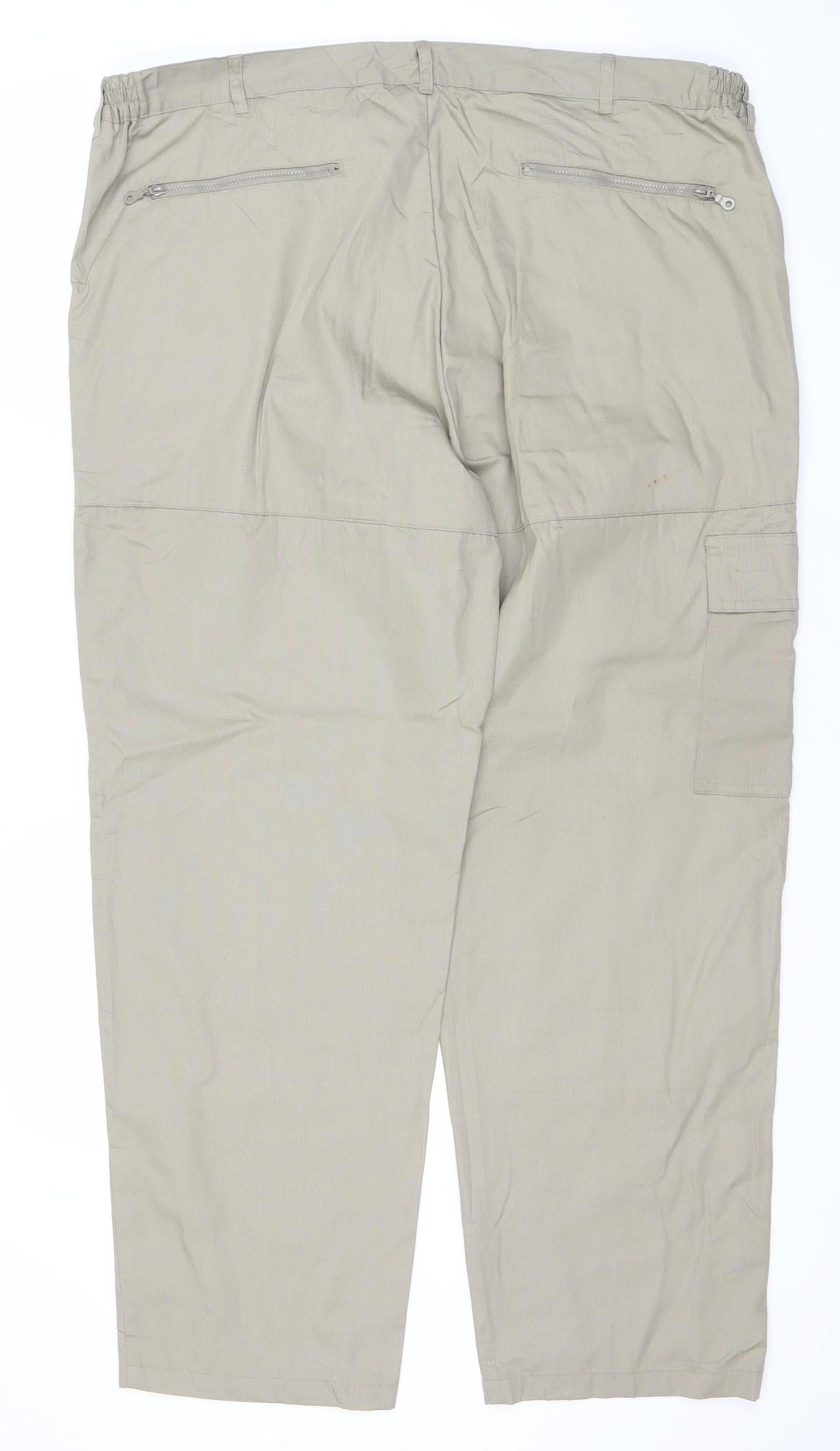 Headland Casuals Men’s Beige Cargo Trousers 42S Cotton Blend