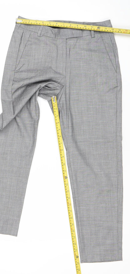 Womens UK Size 8 Marks and Spencer Regular Fit Dress Pants Grey Trousers